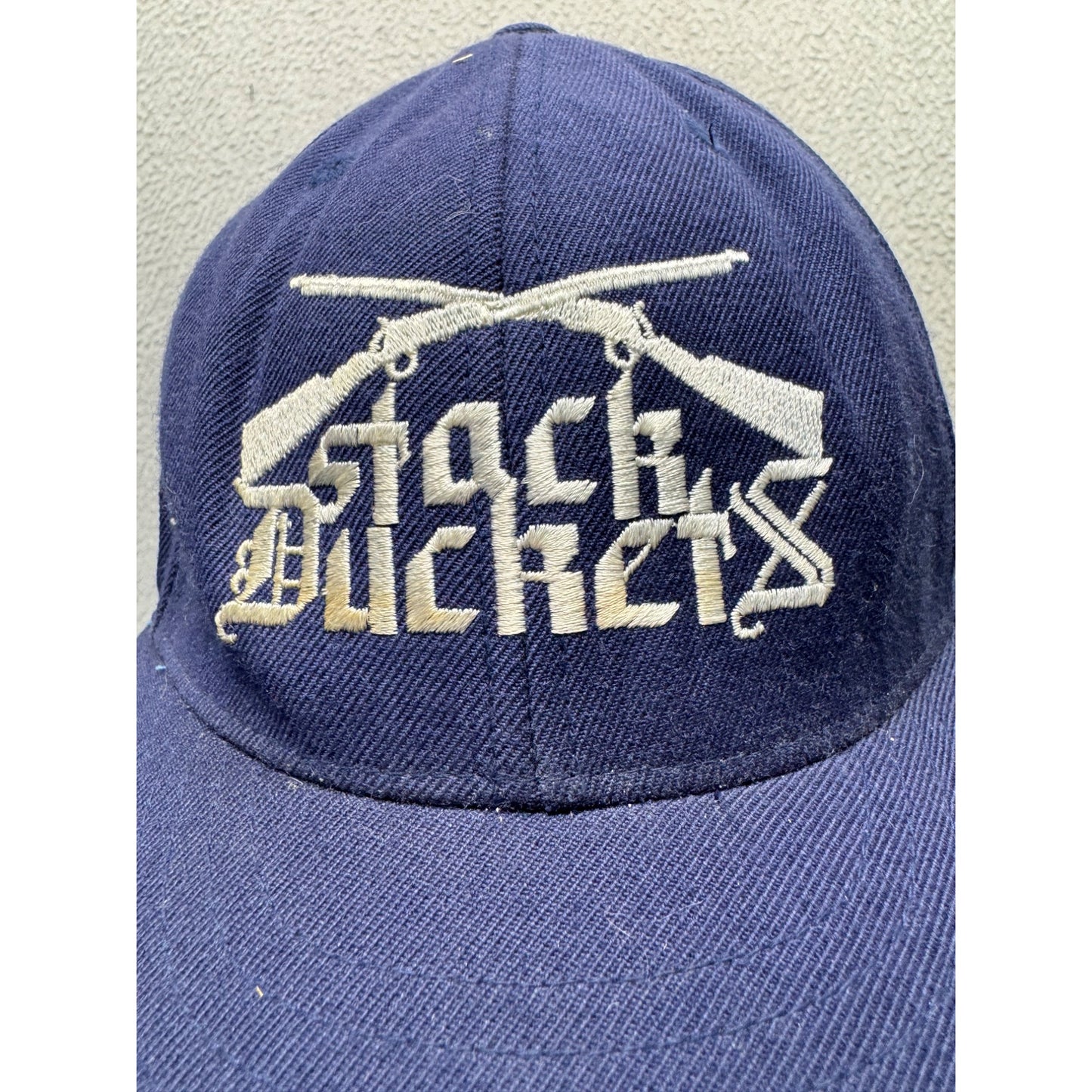 Stack Ducks Navy Blue Embroidered Snapback Hat #39