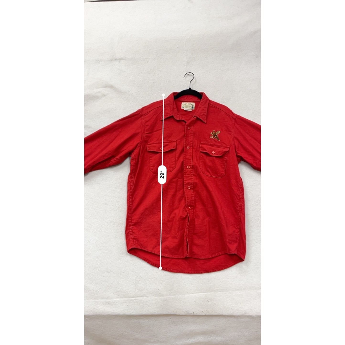 Scheels Sports Outfitters Red Button-Up Mens Shirt Size L #8968