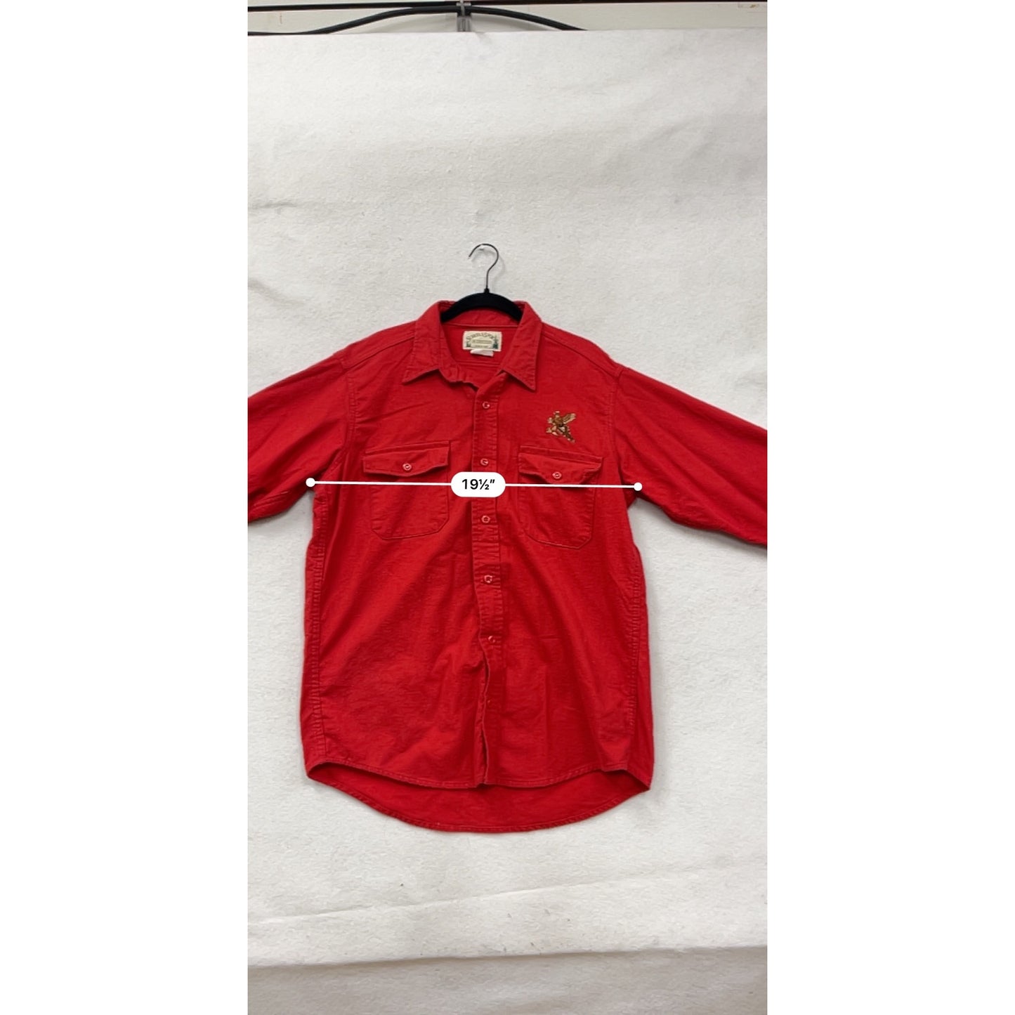 Scheels Sports Outfitters Red Button-Up Mens Shirt Size L #8968