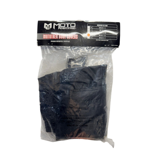Motocentric Mototrek Boot Covers Large Black Waterproof Motorcycle Gear #9900