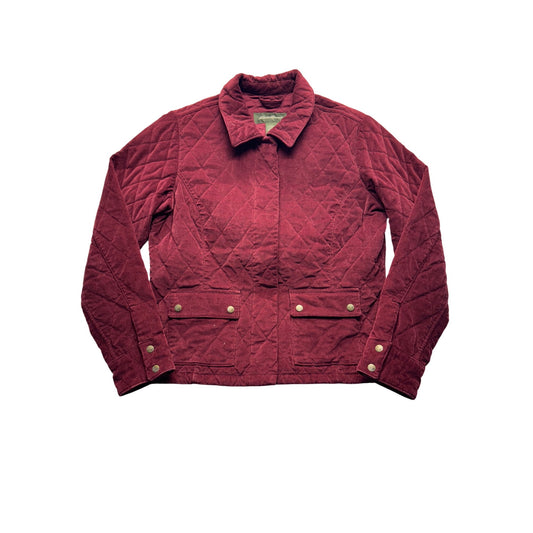 Quilted Corduroy Jacket With Gold Bird Buttons By Eddie Bauer #9588