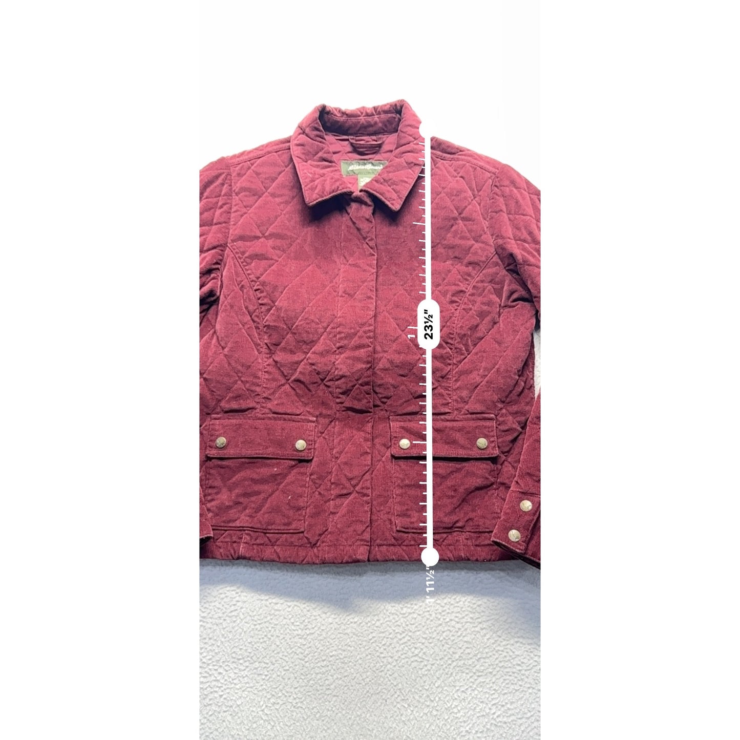 Quilted Corduroy Jacket With Gold Bird Buttons By Eddie Bauer #9588
