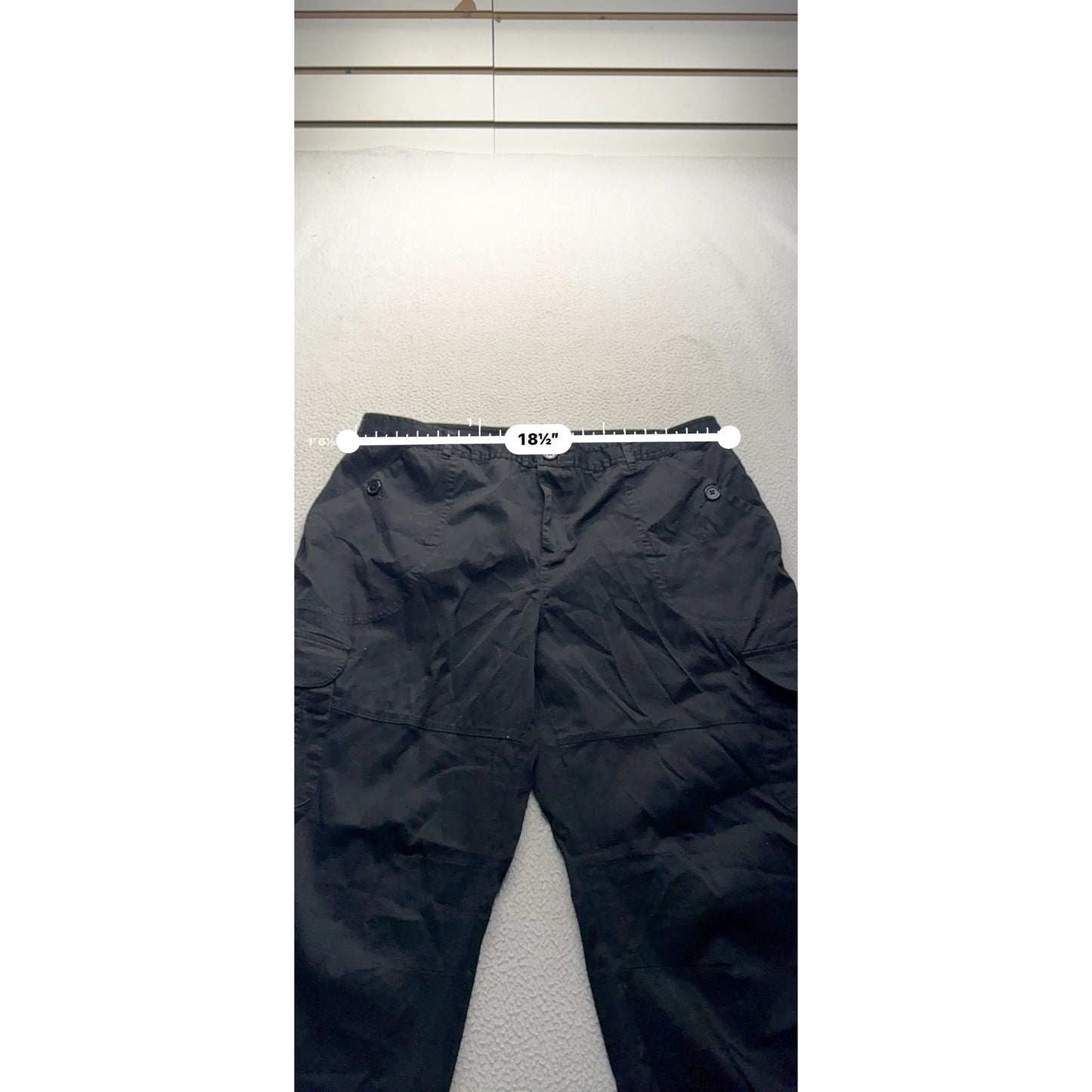 Casual Living Black Cargo Capri Pants Size 16 #330B