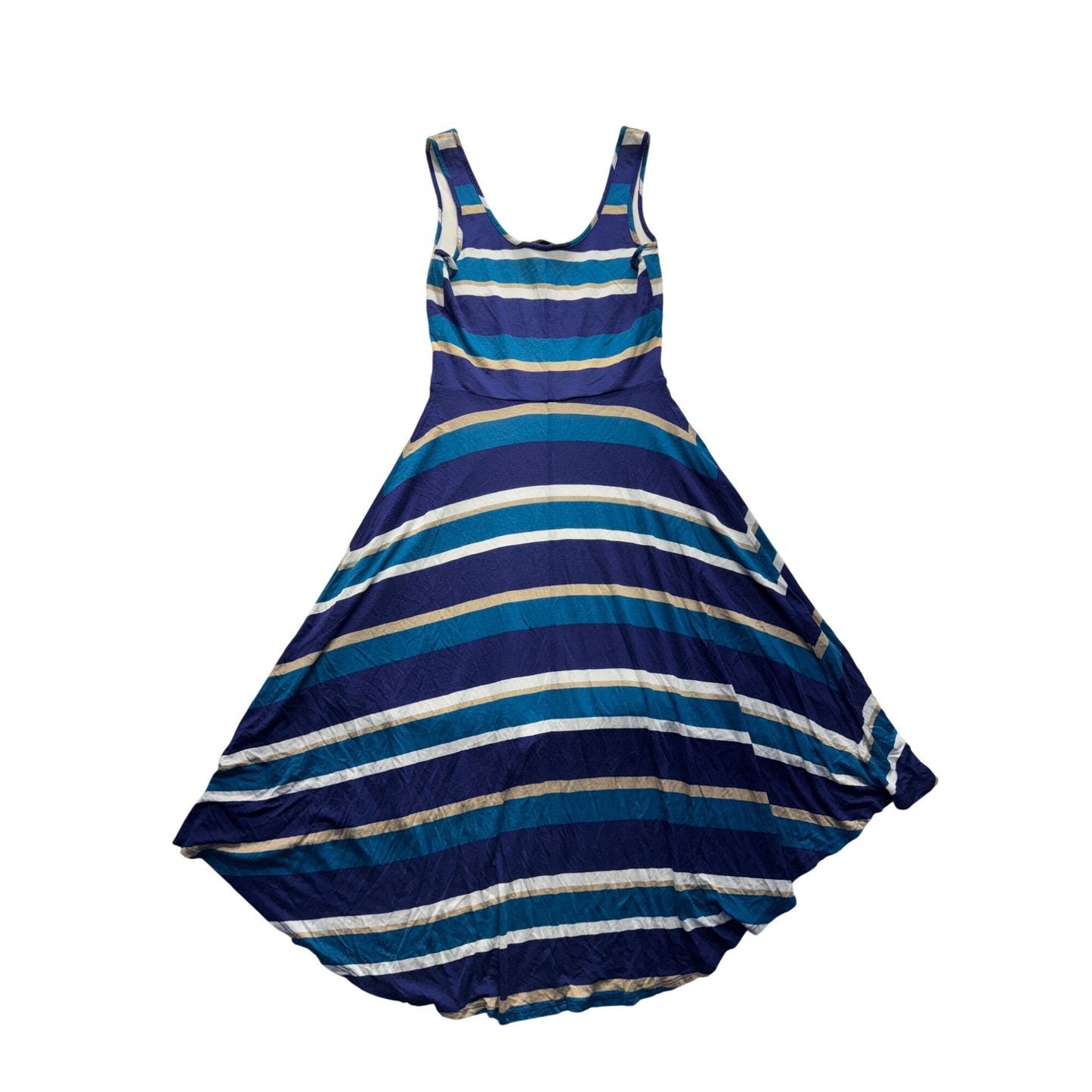 Bebe Striped High-Low Hem Dress XXS Blue & White 318B