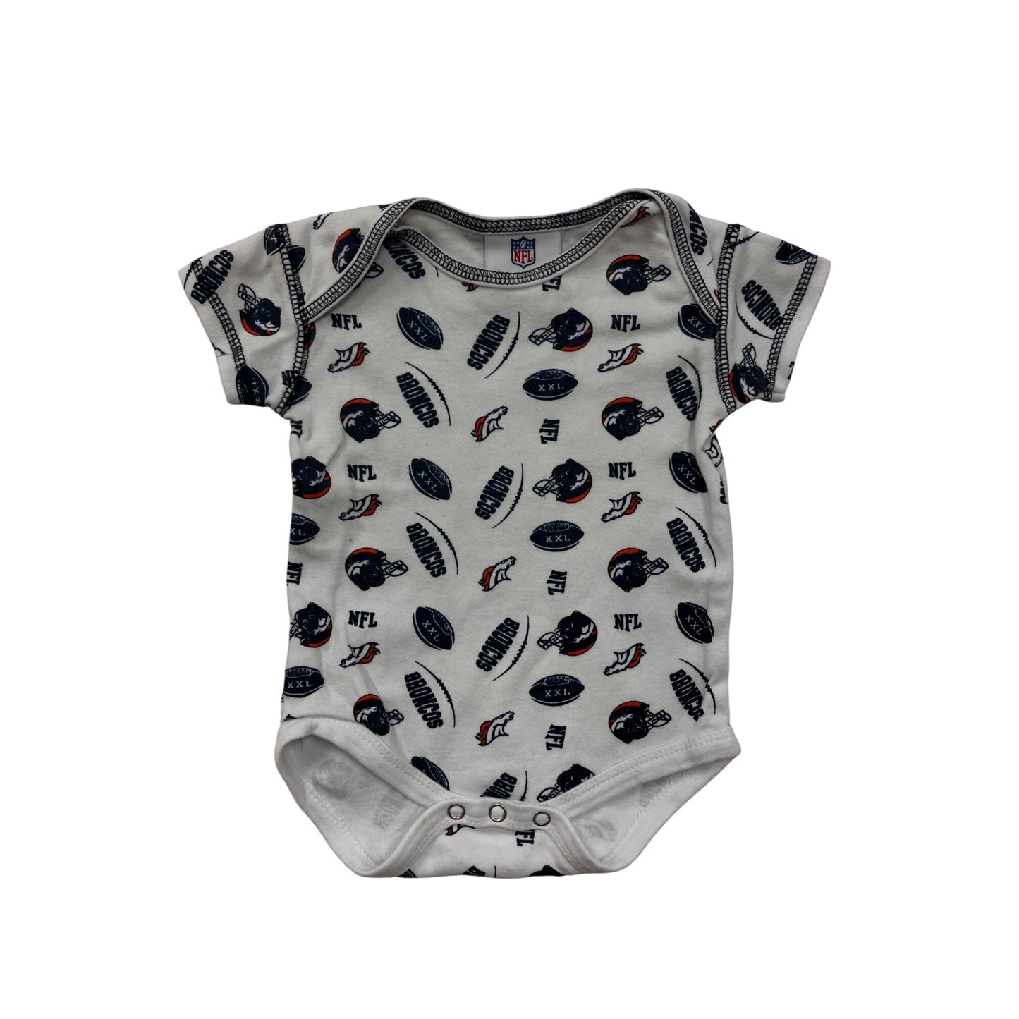 NFL Team Apparel Baby Broncos Print bodysuit 0-3M #6449