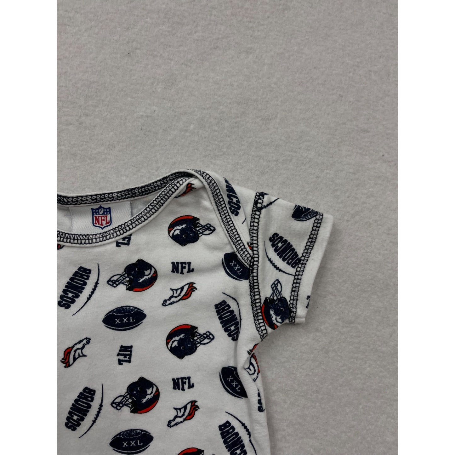 NFL Team Apparel Baby Broncos Print bodysuit 0-3M #6449
