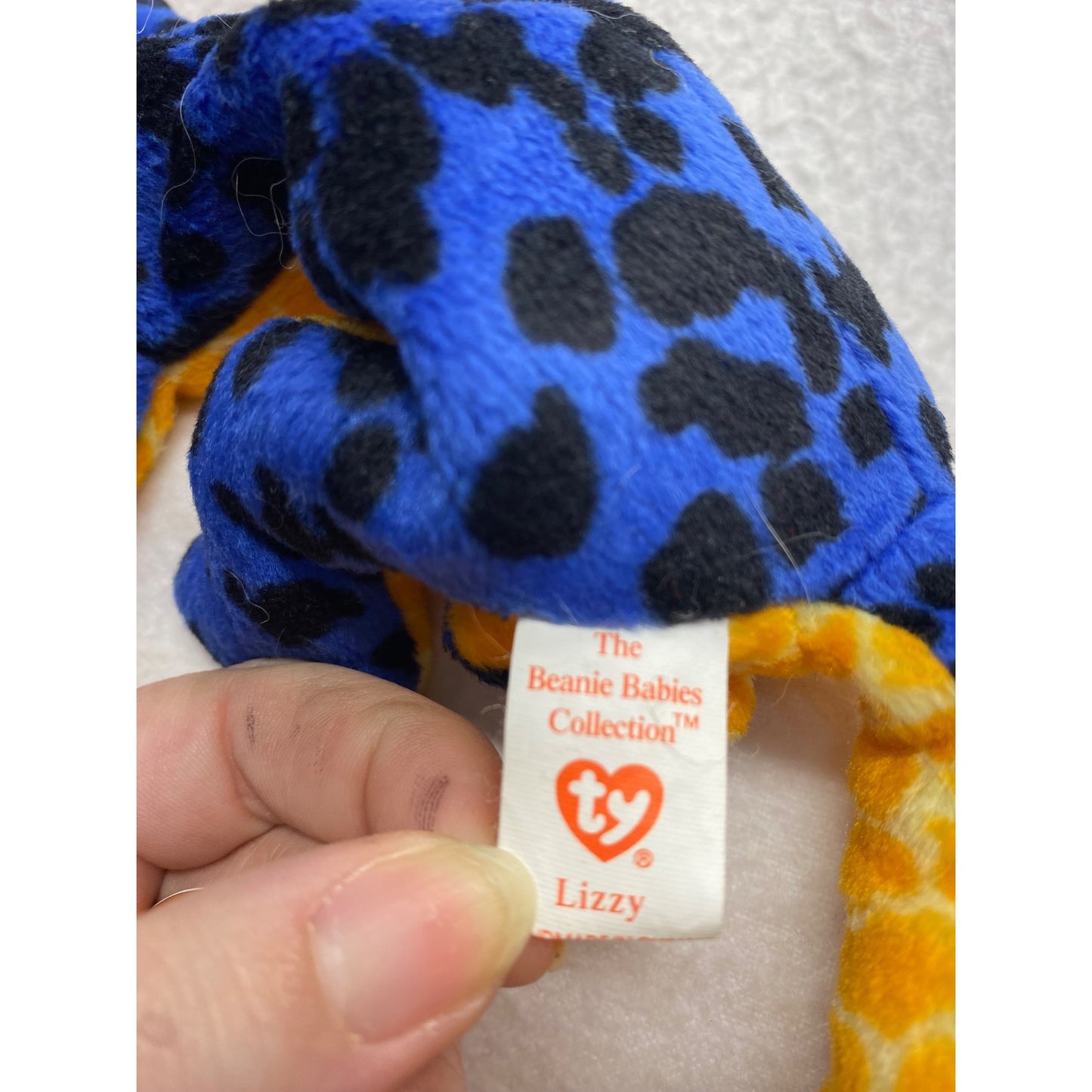 Ty Beanie Baby Lizzy Lizard Plush Pair 1995 #7388
