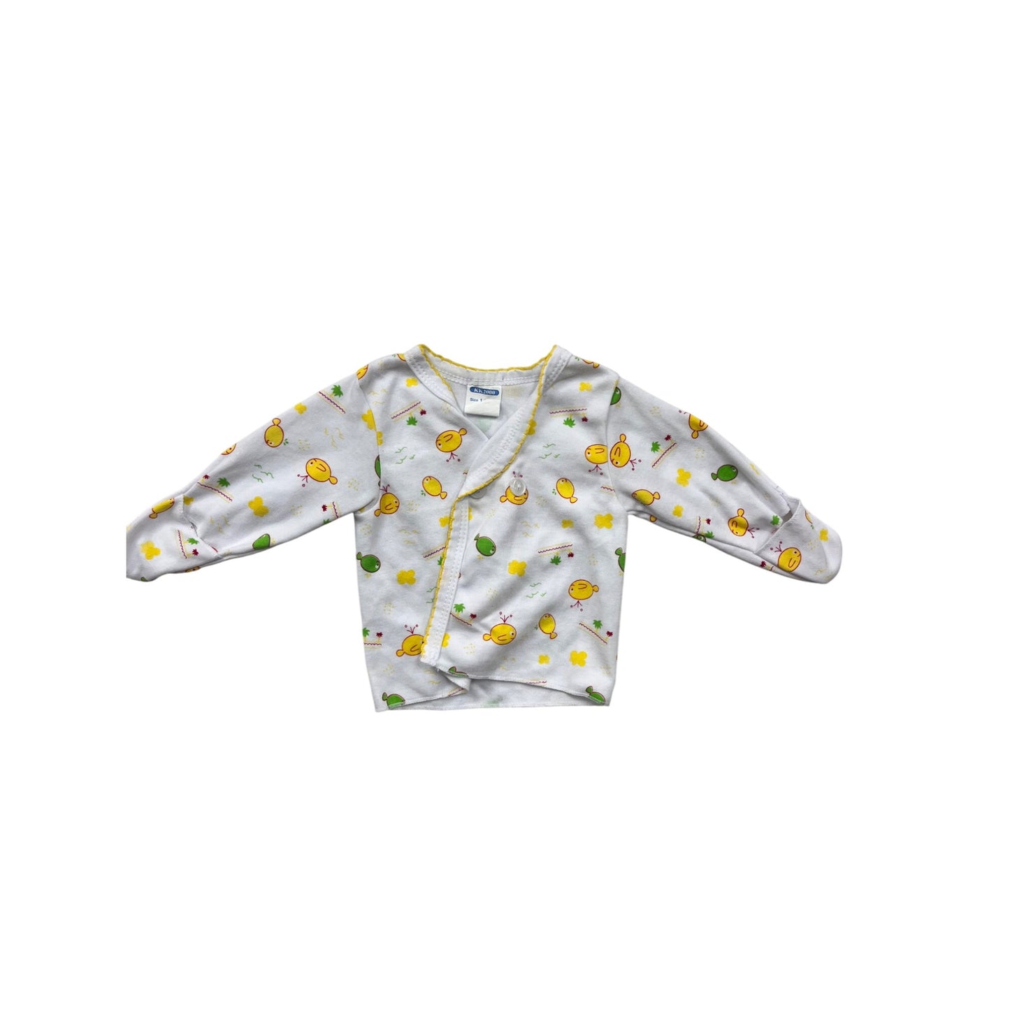 3-6M Baby Wrap With Yellow & Green Duck Print #8178