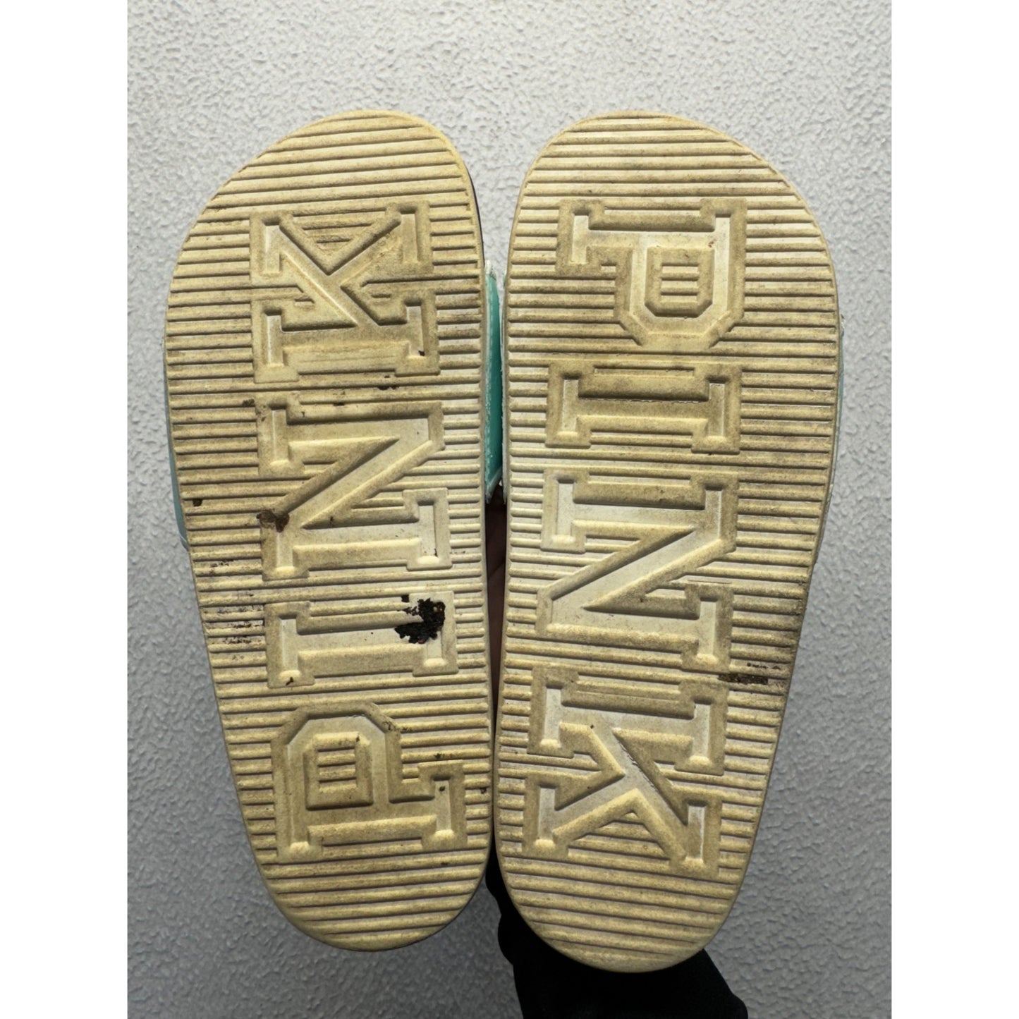 Victorias Secret Pink Mint Green & Black Slide Sandals Size 8 #9402