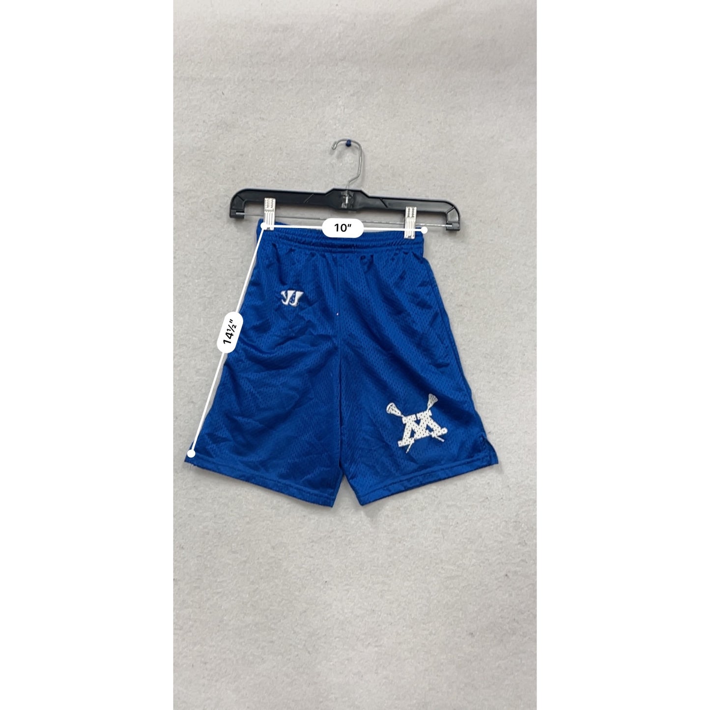 Warrior Youth M Blue Lacrosse Mesh Shorts #482A