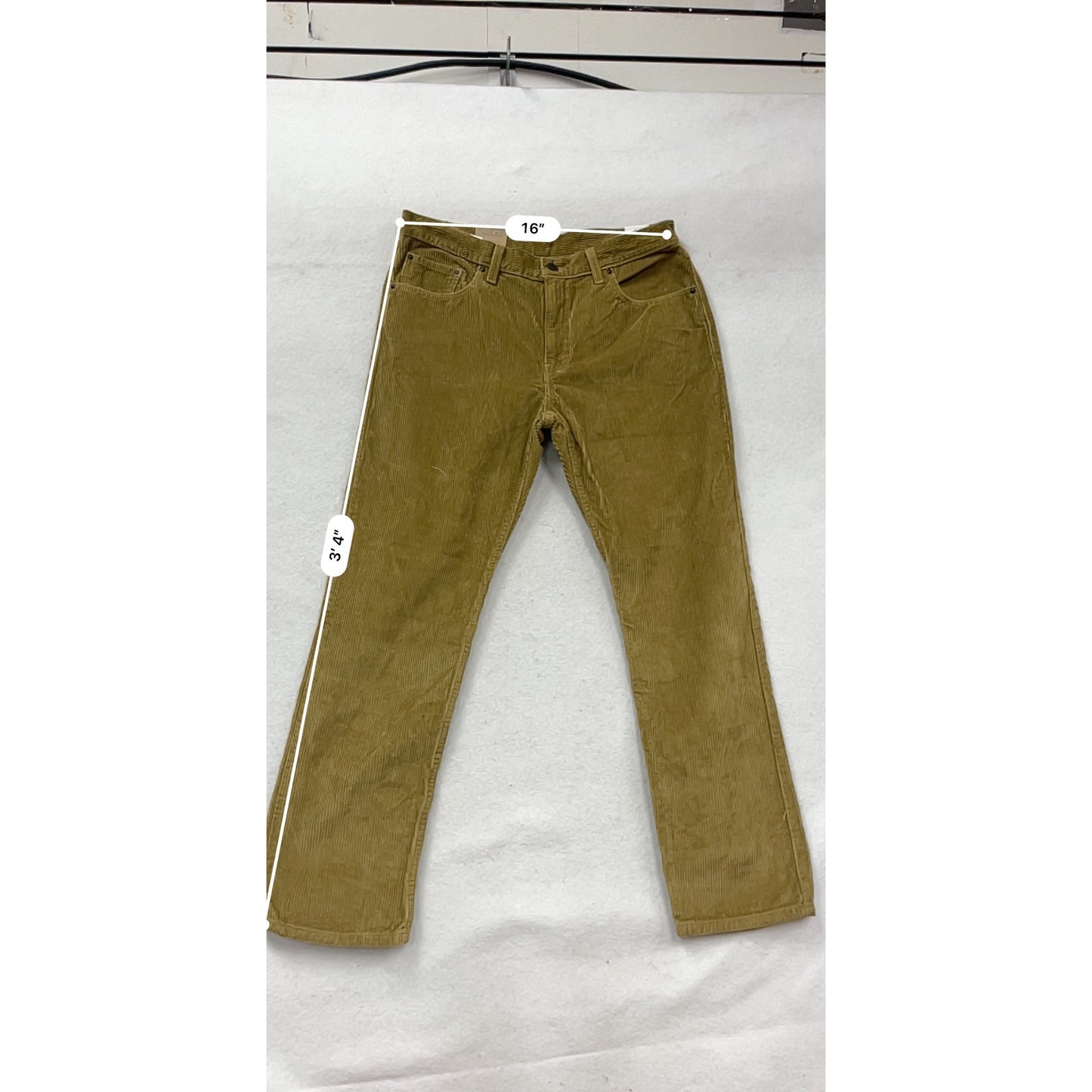 Levis Corduroy Pants 33X30 Original Casual Fit Tan #453A