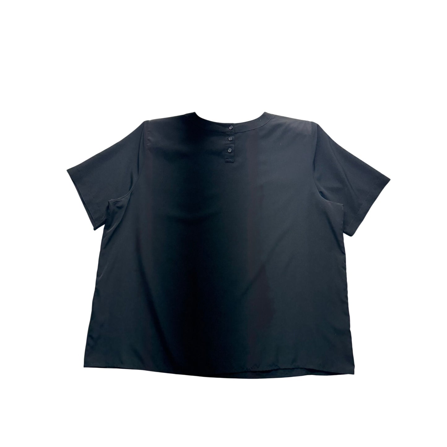 Worthington Black Short Sleeve Blouse 22W 85B
