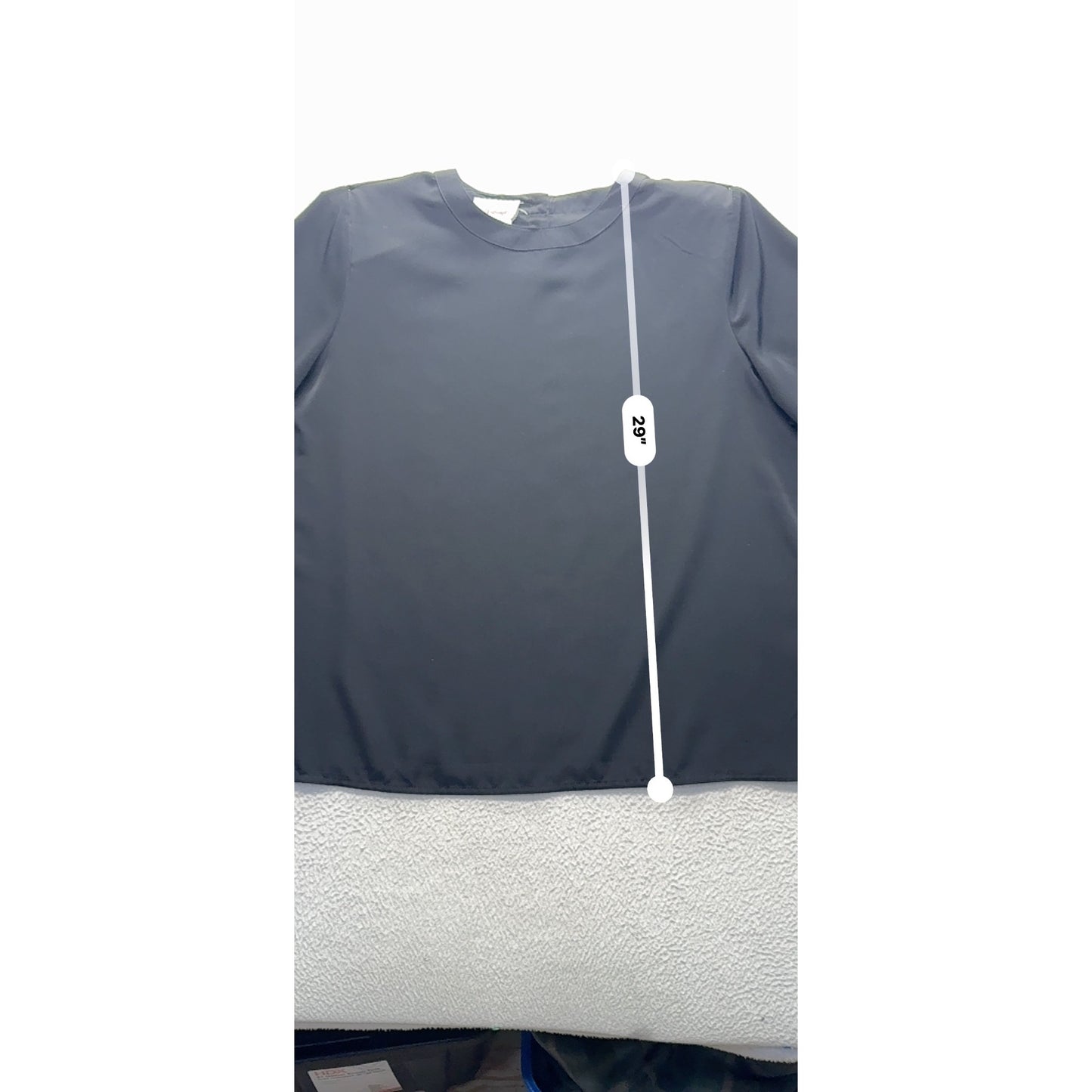 Worthington Black Short Sleeve Blouse 22W 85B