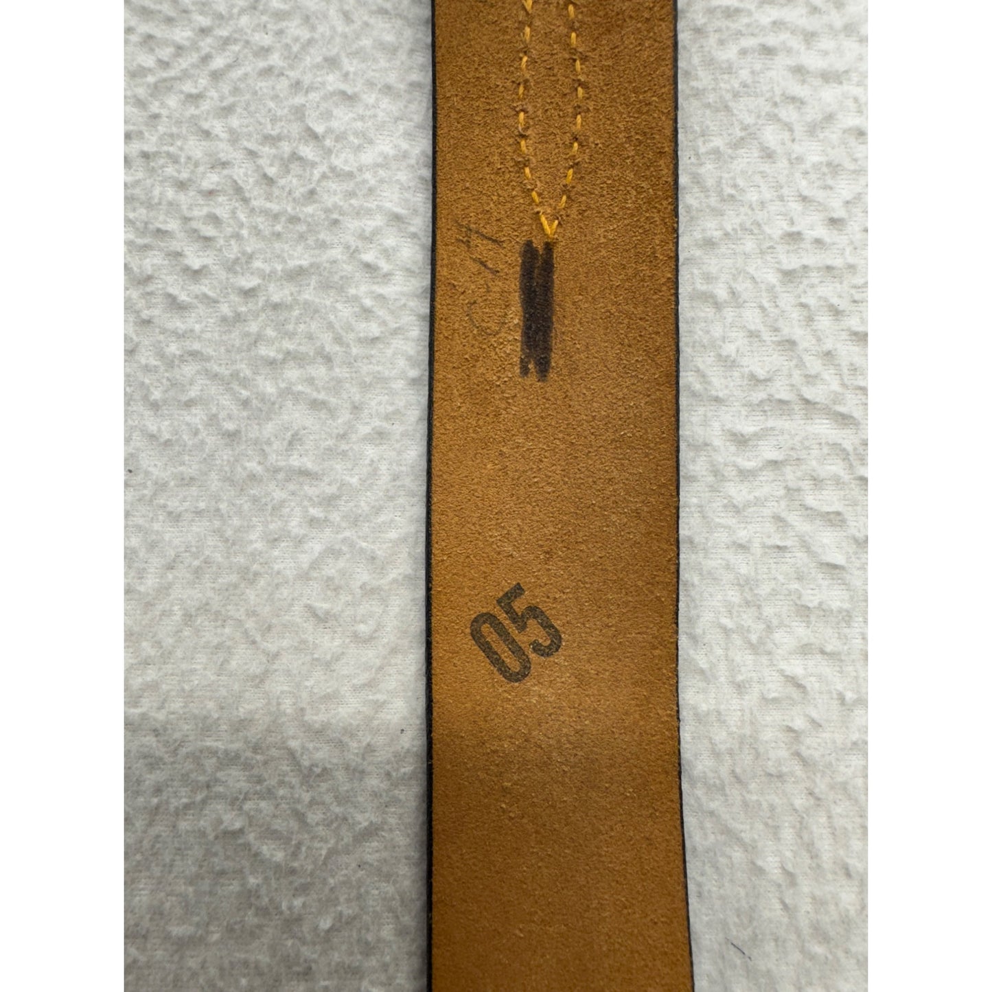 Brown Leather Belt With Brass Buckle - Top Grain Cowhide Made In USA 91B