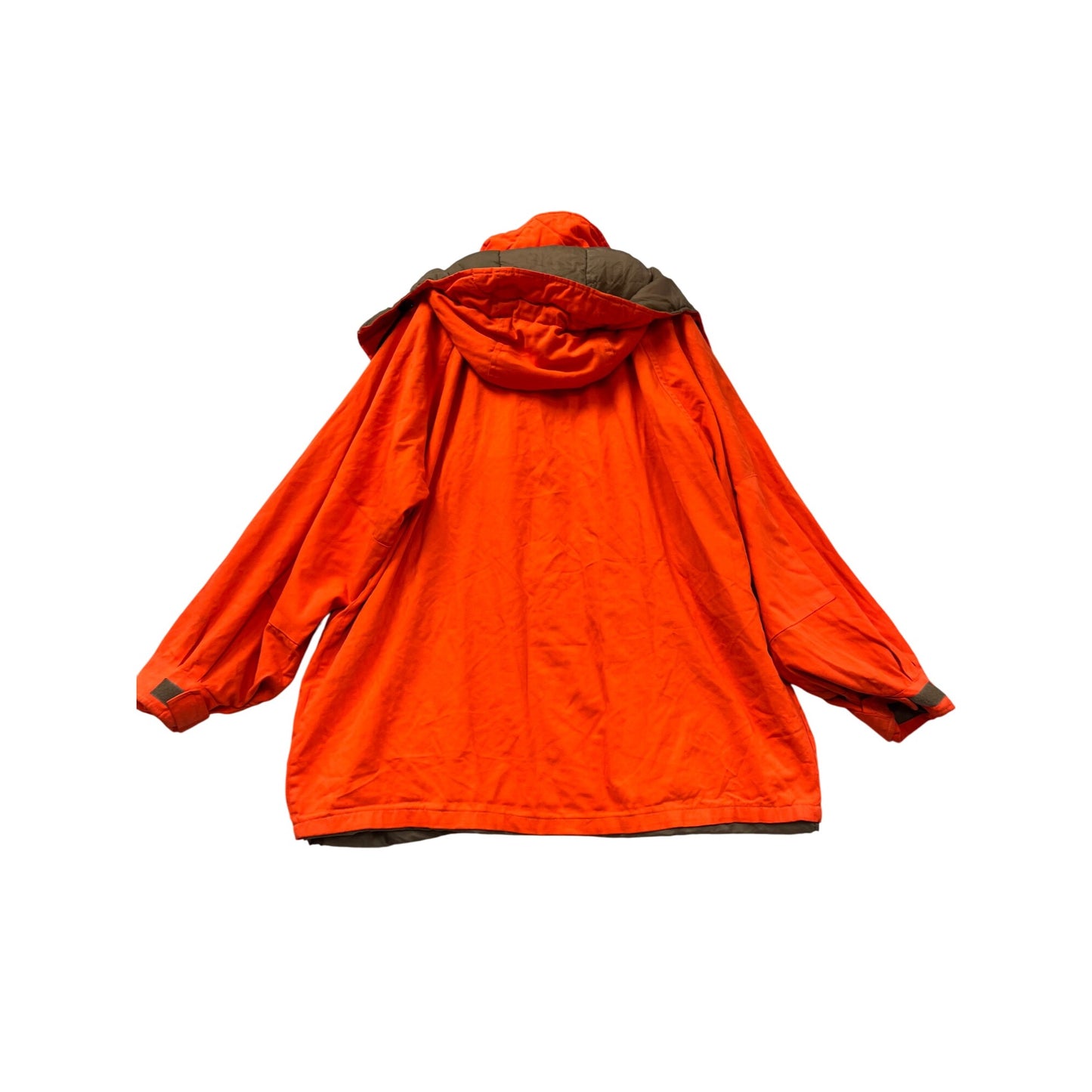 Vintage Mount Prairie Waterproof Orange Hunting Jacket With Hood L #8951