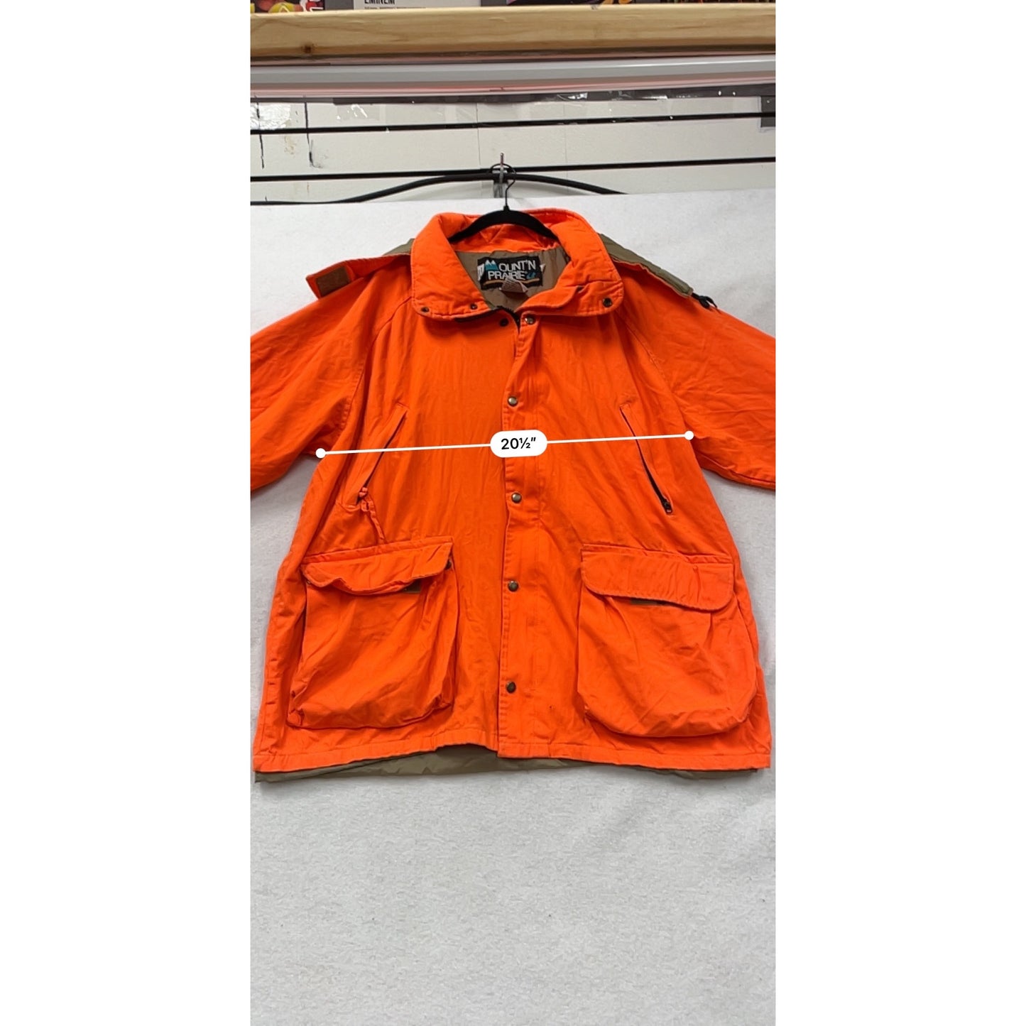 Vintage Mount Prairie Waterproof Orange Hunting Jacket With Hood L #8951