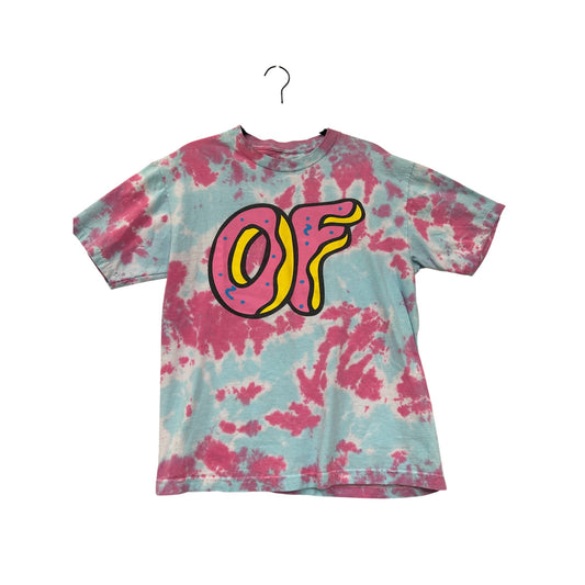 Odd Future Tie-Dye T-Shirt Pink & Blue Cotton Medium #6988