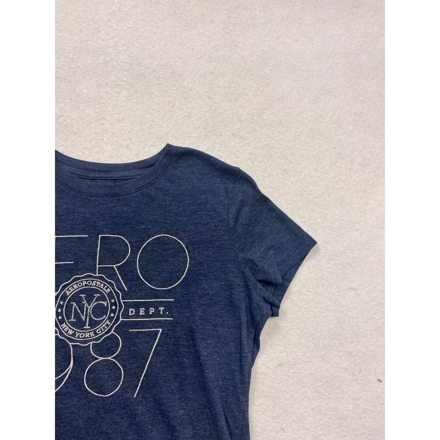 Aeropostale Aero 1987 Navy Blue Graphic Tee #445A
