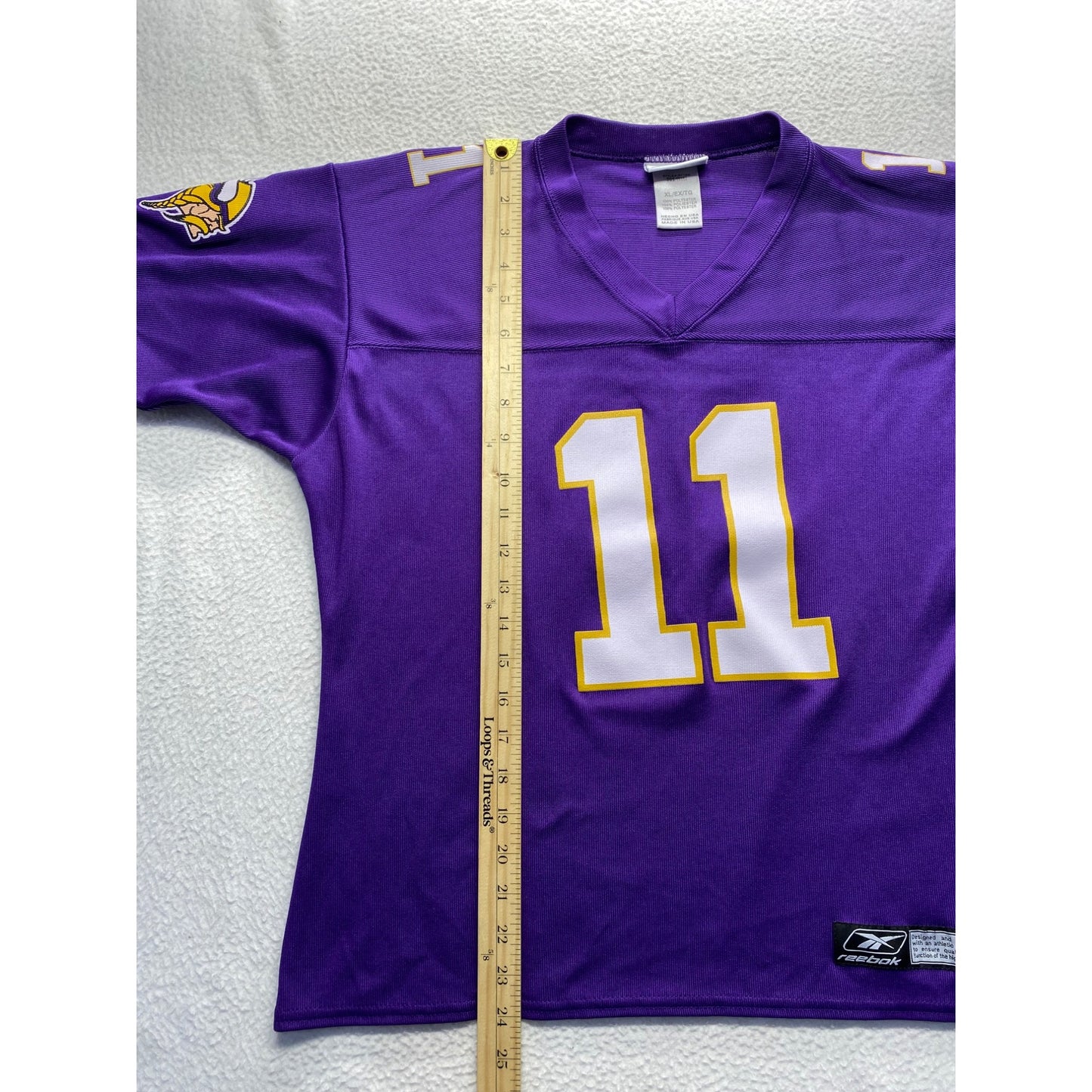 VintageReebok Youth Minnesota Vikings Culpepper #11 Purple NFL Jersey #7403