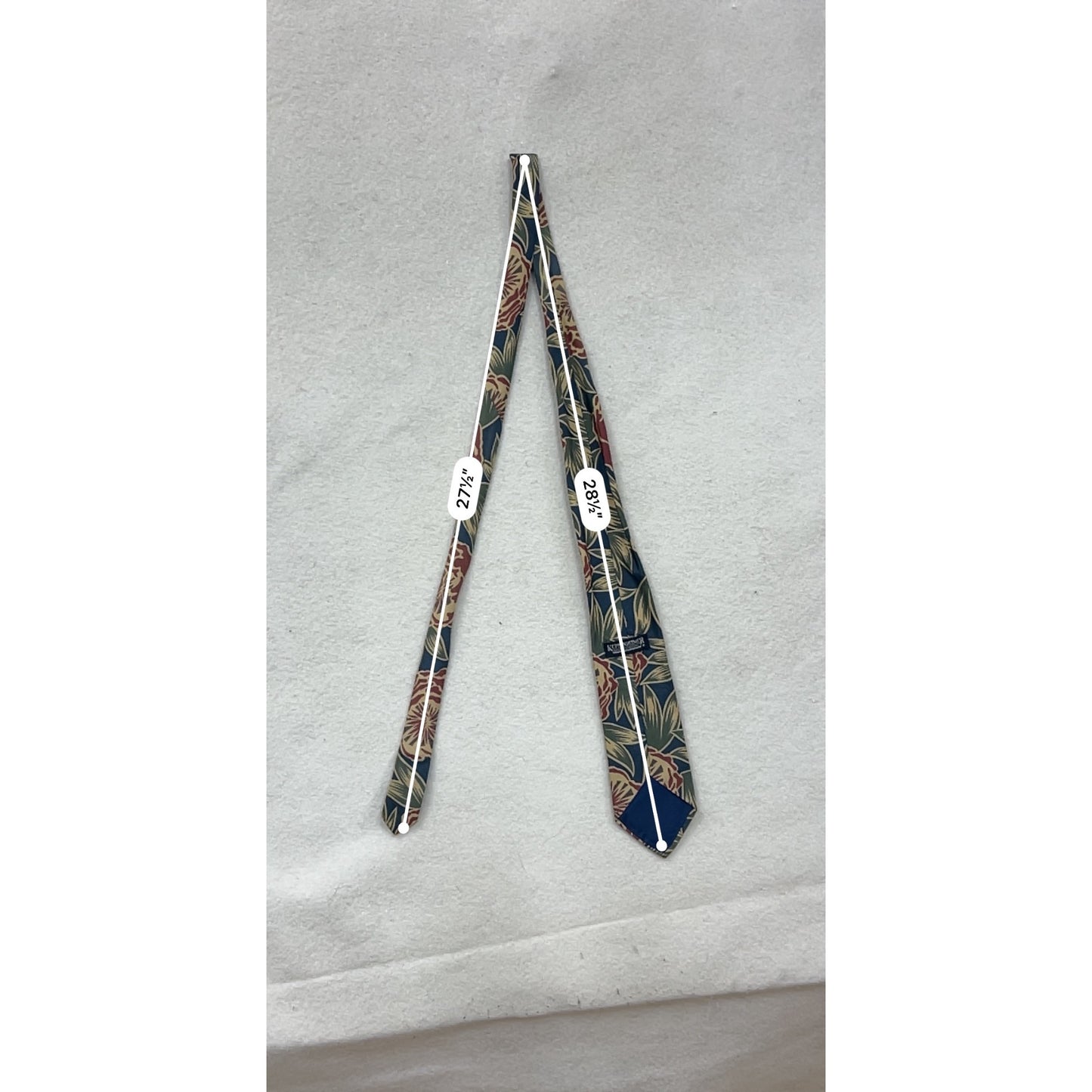 Kuppenheimer Floral Silk Tie Navy/Red Made In Italy #8665