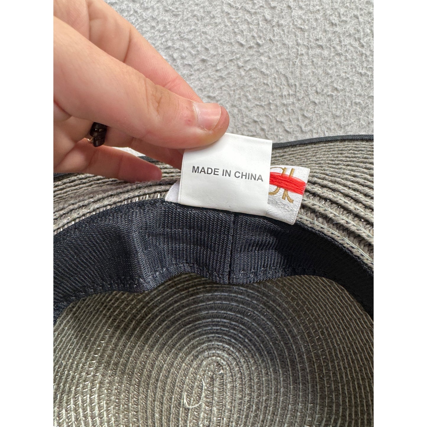 E-Star By Kato Designs Wide Brim Straw Hat With Black Band #9848