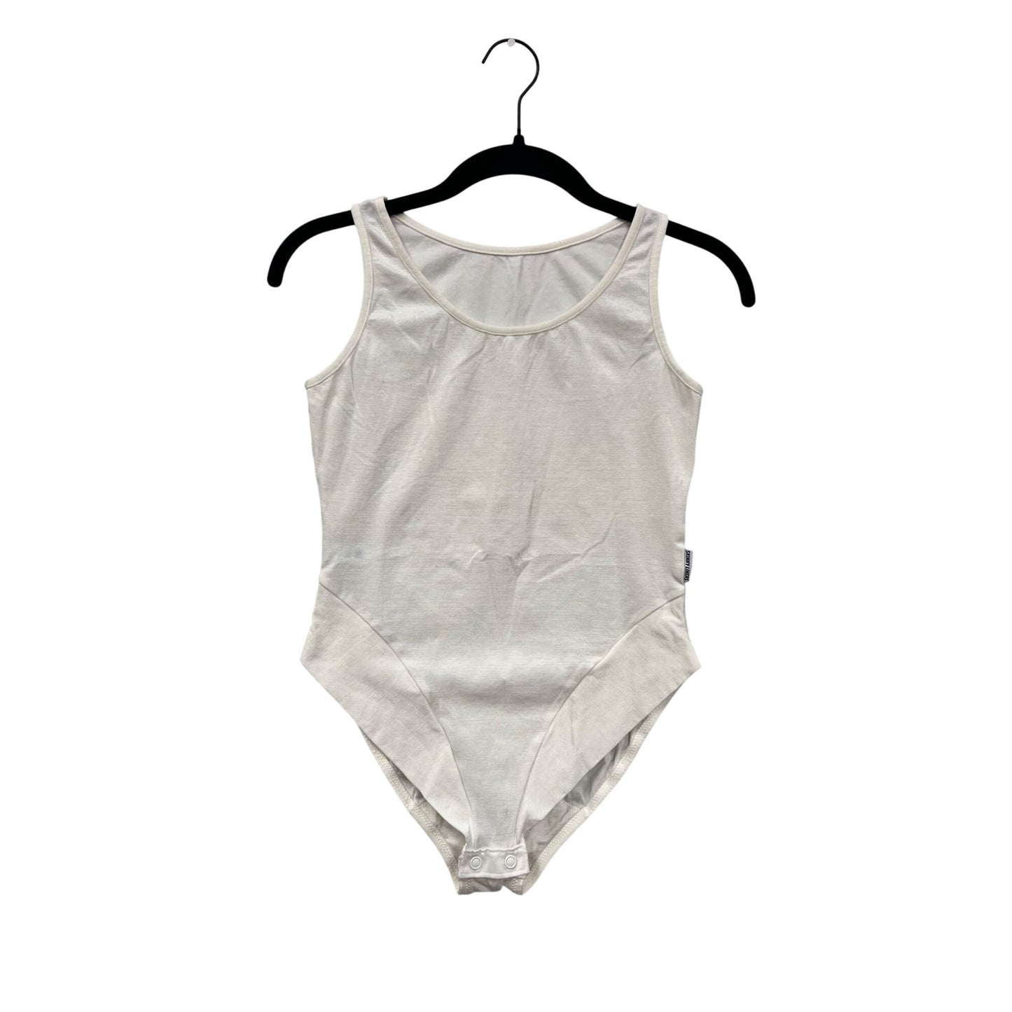 Wacoal Womens White Sleeveless Bodysuit With Snap Closure Size L #8898