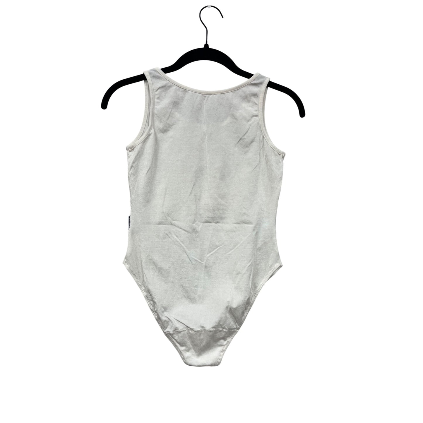 Wacoal Womens White Sleeveless Bodysuit With Snap Closure Size L #8898