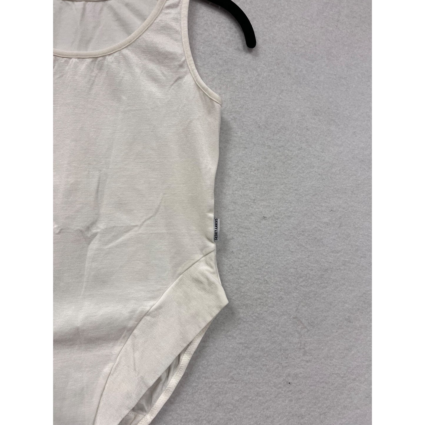 Wacoal Womens White Sleeveless Bodysuit With Snap Closure Size L #8898