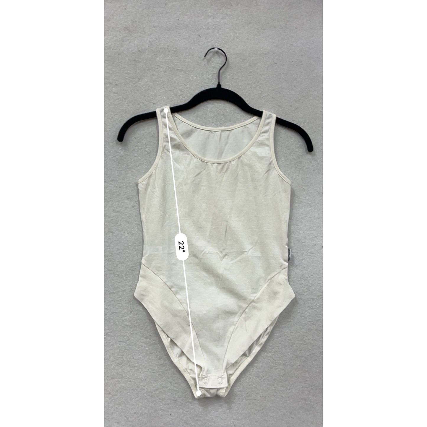 Wacoal Womens White Sleeveless Bodysuit With Snap Closure Size L #8898