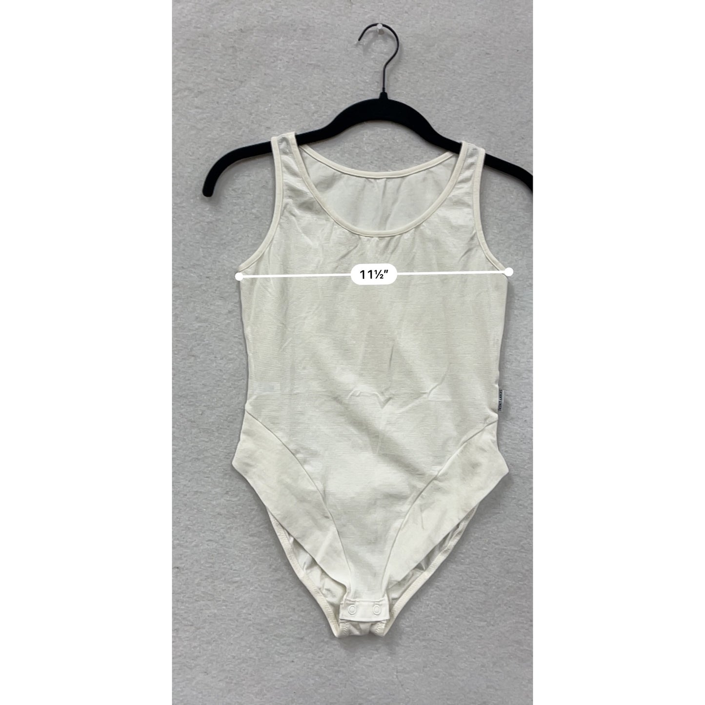 Wacoal Womens White Sleeveless Bodysuit With Snap Closure Size L #8898