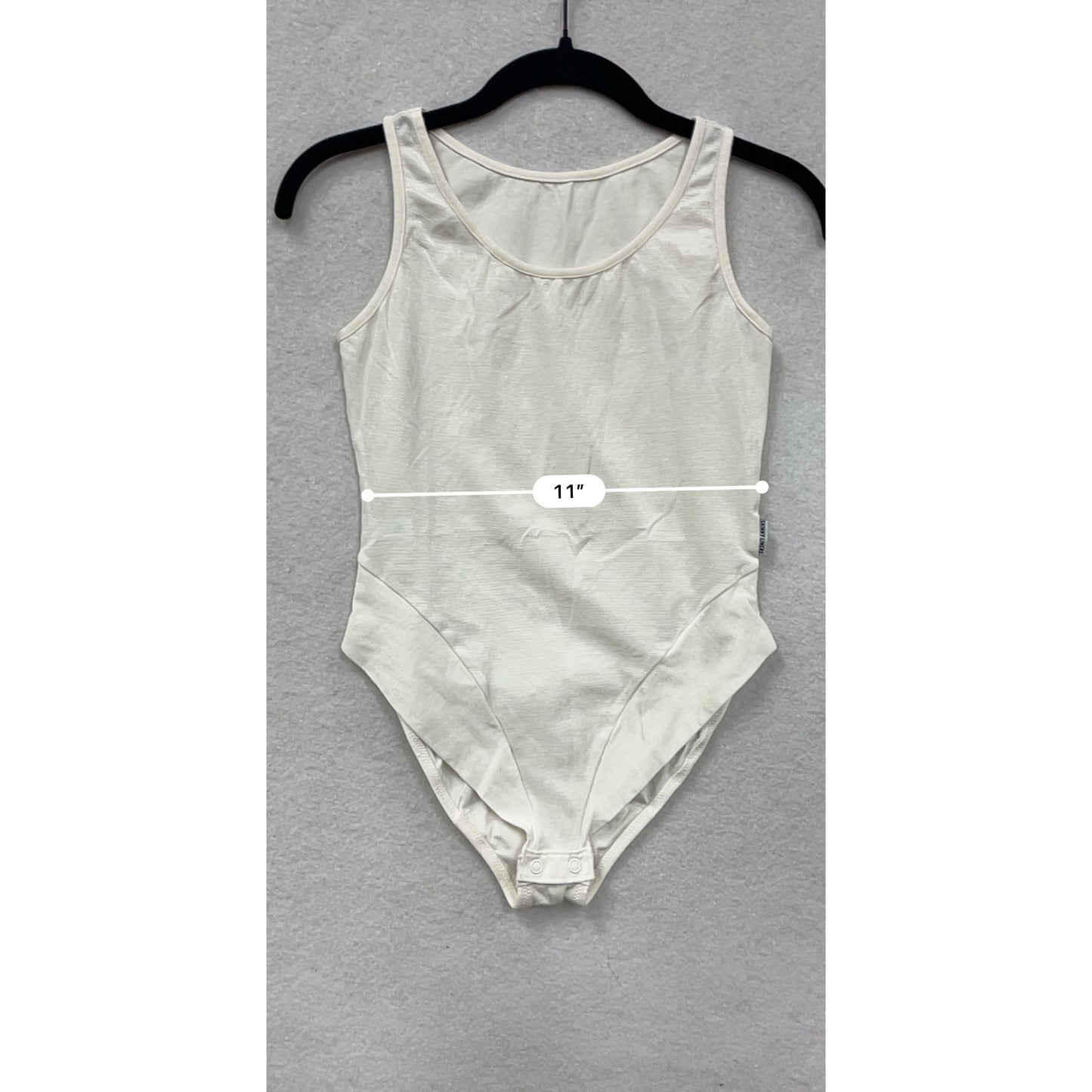 Wacoal Womens White Sleeveless Bodysuit With Snap Closure Size L #8898