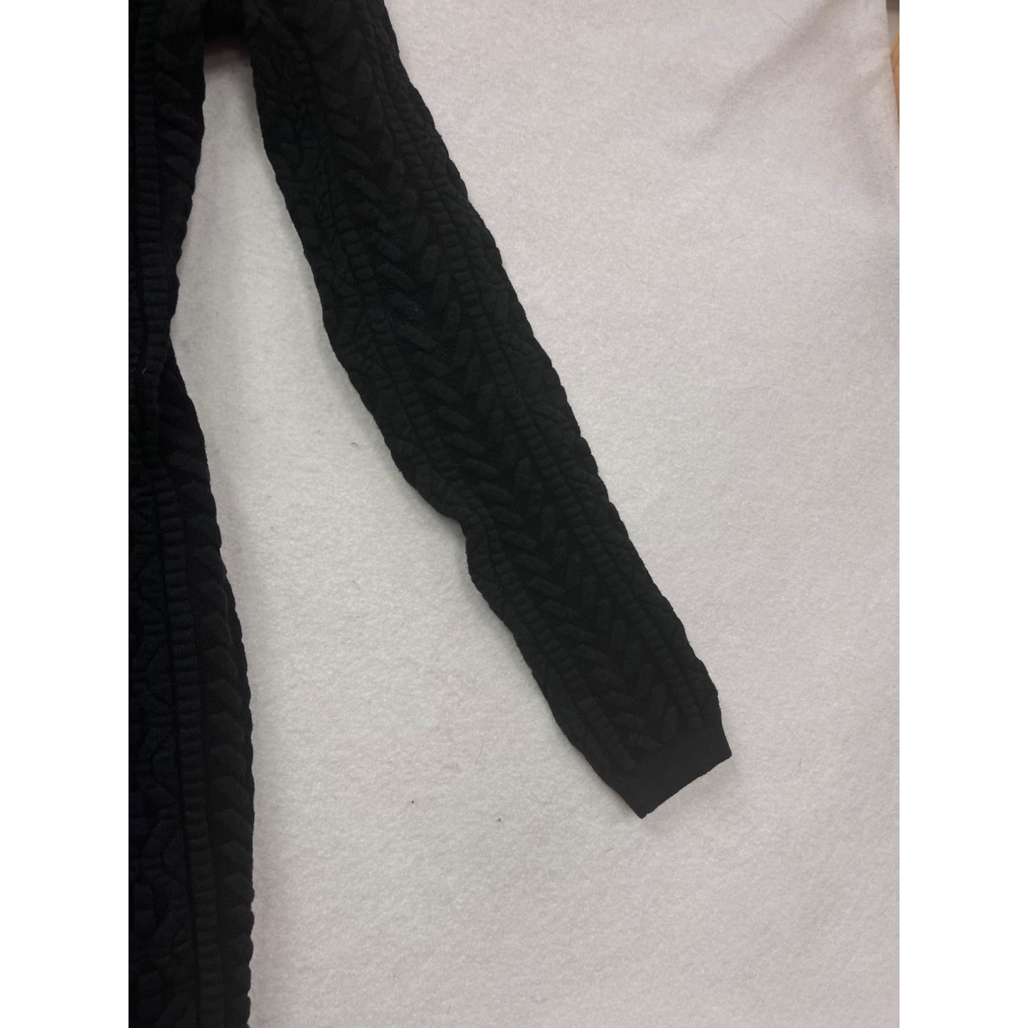 Black Long-Sleeve Cable Knit Sweater Dress By Matty M #100A