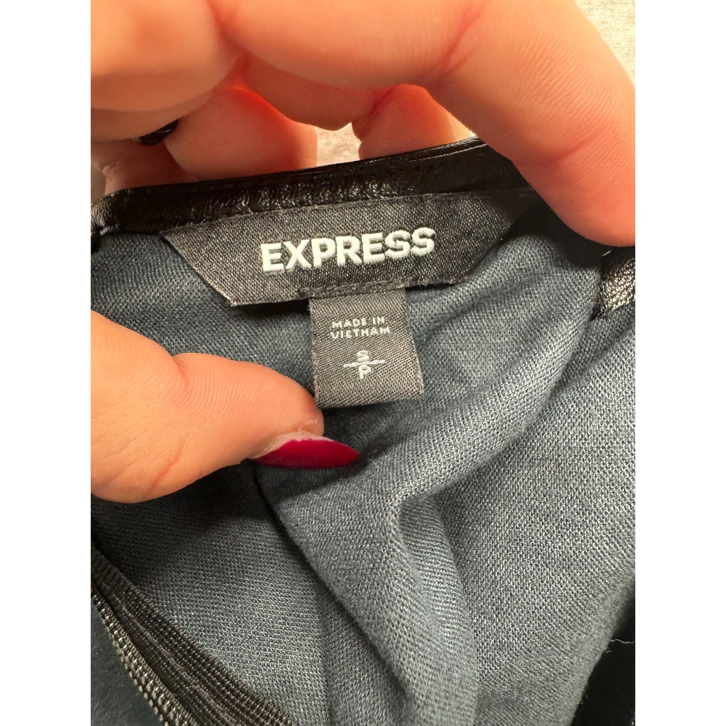 Express Faux Leather Top#3920