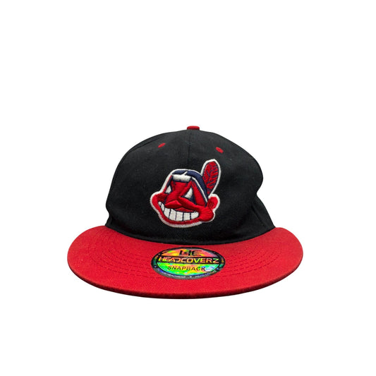 Cleveland Black & Red Snapback Hat With Embroidered Logo By Headcoverz 29B