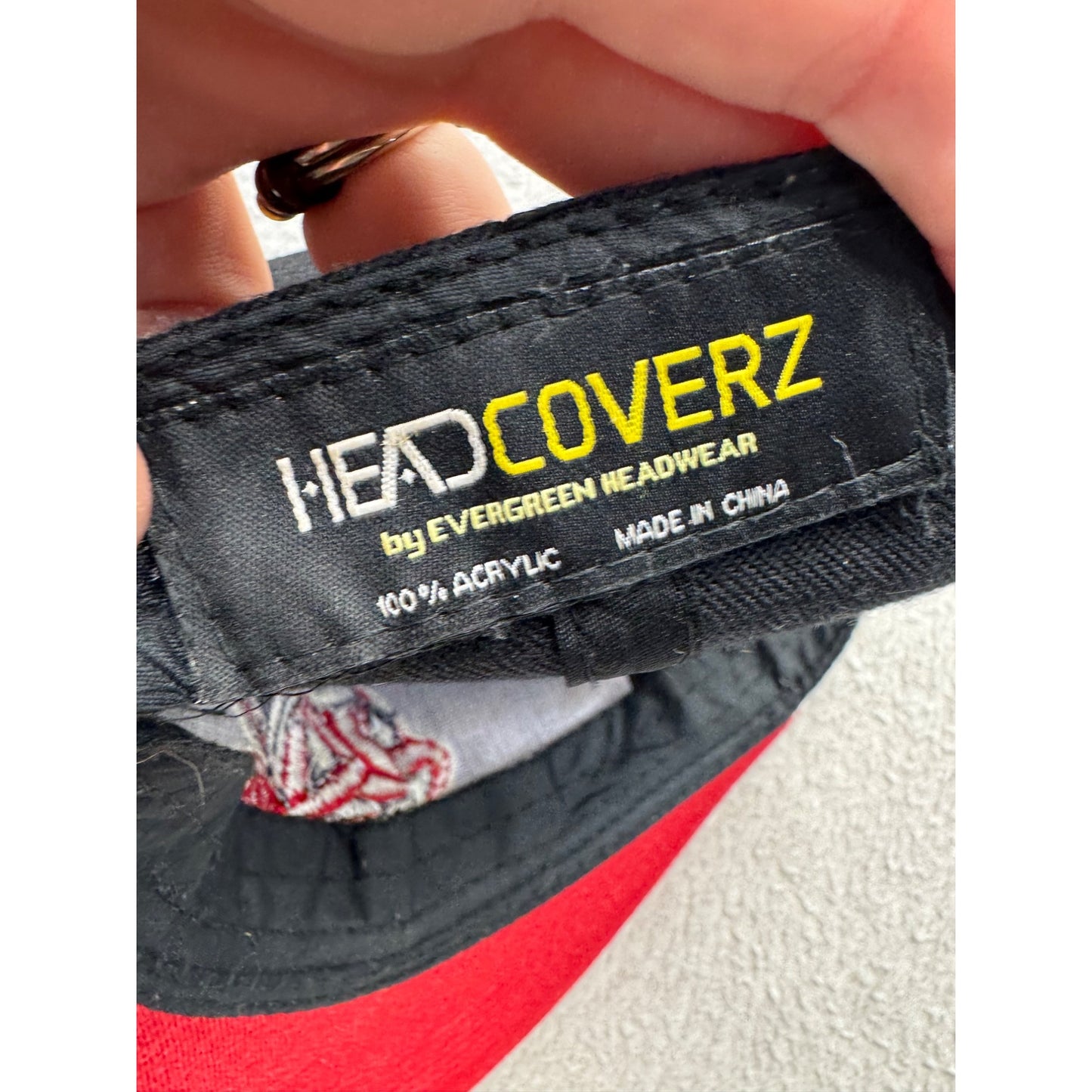 Cleveland Black & Red Snapback Hat With Embroidered Logo By Headcoverz 29B