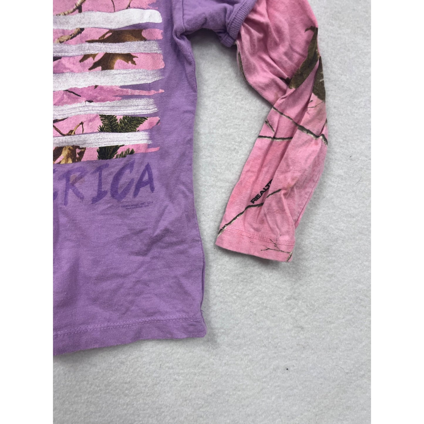 Buck Wear XS 2-4 Purple "I Love America" Long Sleeve T-Shirt #8630