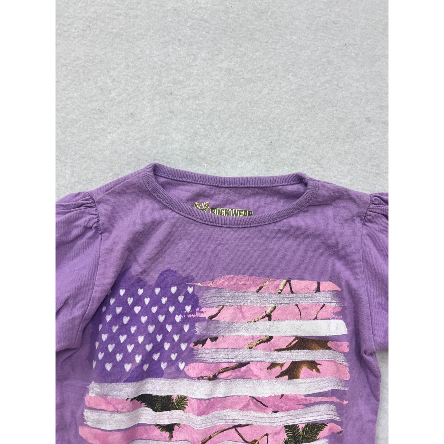Buck Wear XS 2-4 Purple "I Love America" Long Sleeve T-Shirt #8630