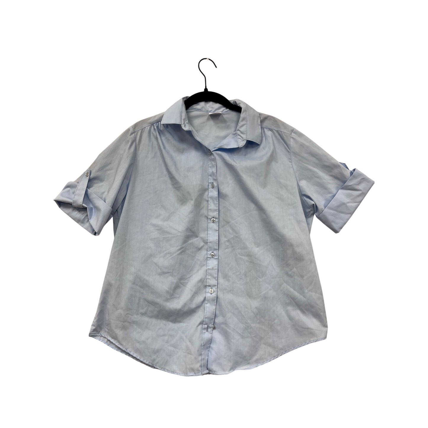 Vintage 90s Land N Sea Light Blue Button-Up Shirt #8704