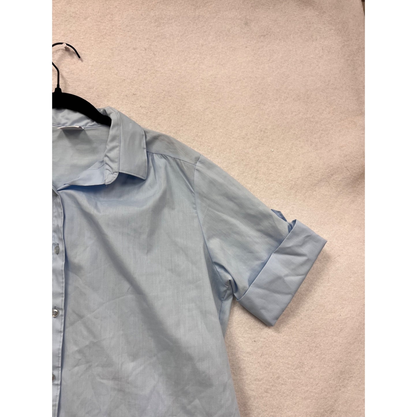 Vintage 90s Land N Sea Light Blue Button-Up Shirt #8704