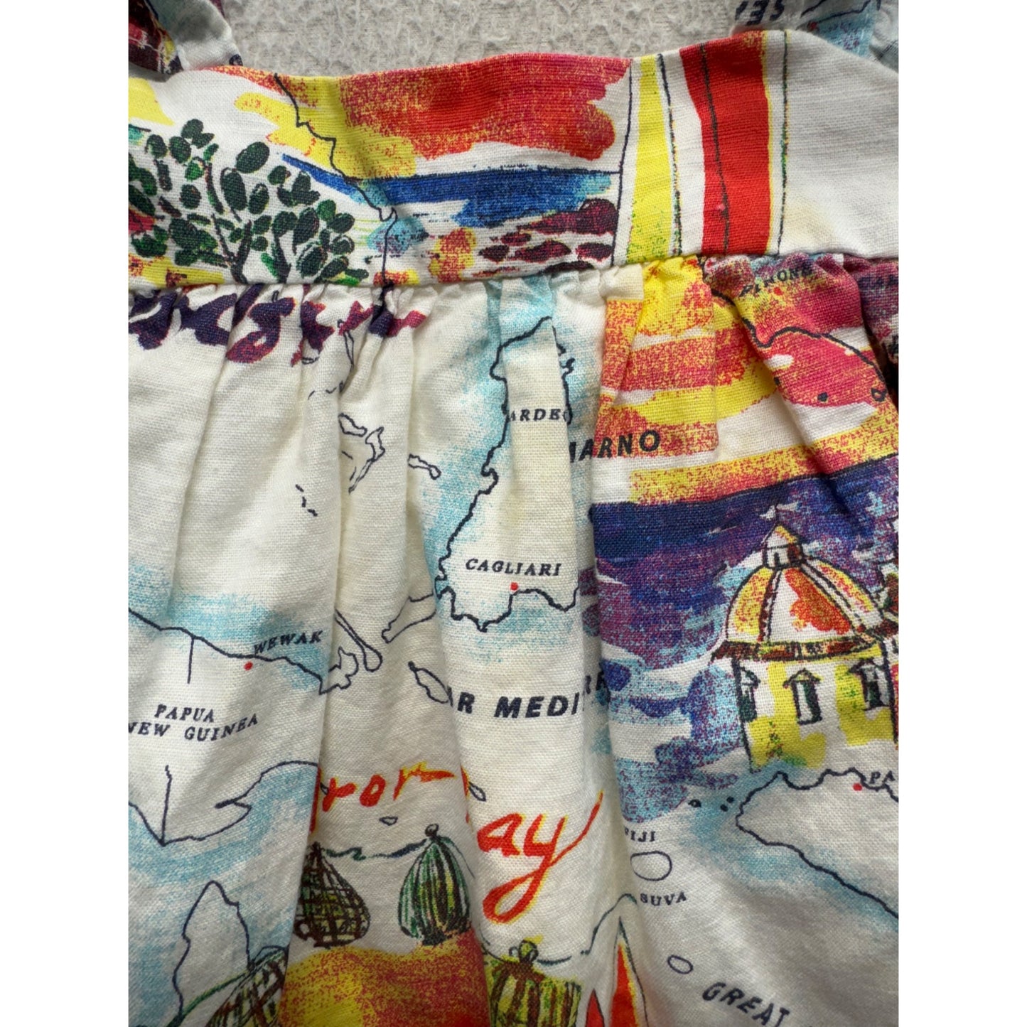 Baby Gap Toddler Map-Print Cotton Sundress 18-24 Months #9992