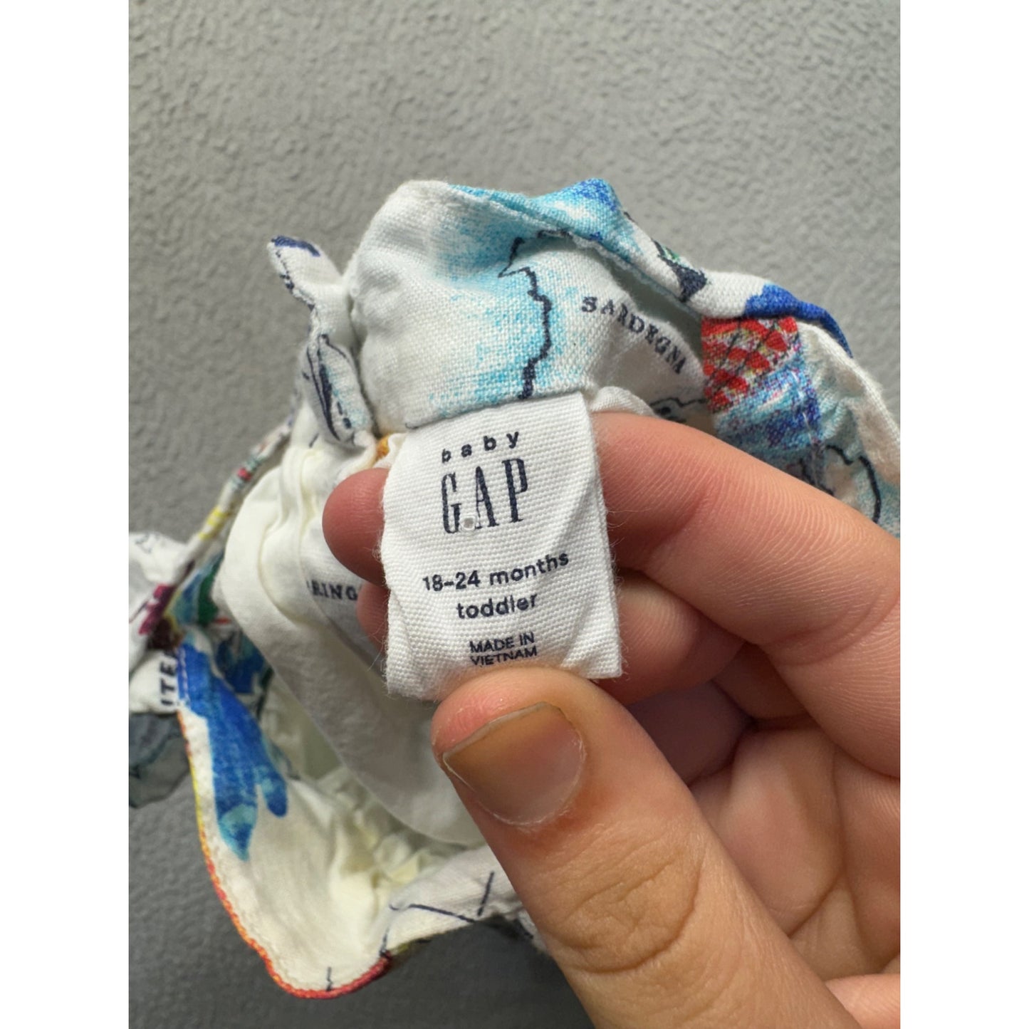 Baby Gap Toddler Map-Print Cotton Sundress 18-24 Months #9992