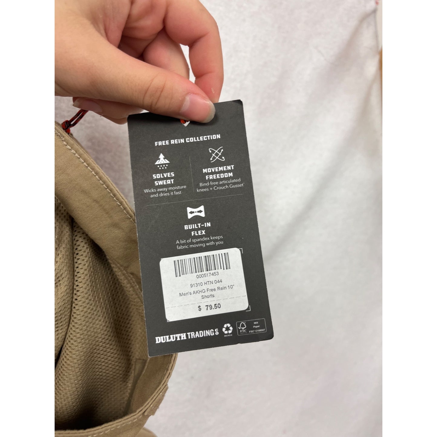 Alaskan Hardgear Cargo Shorts Tan Size 34 #8951