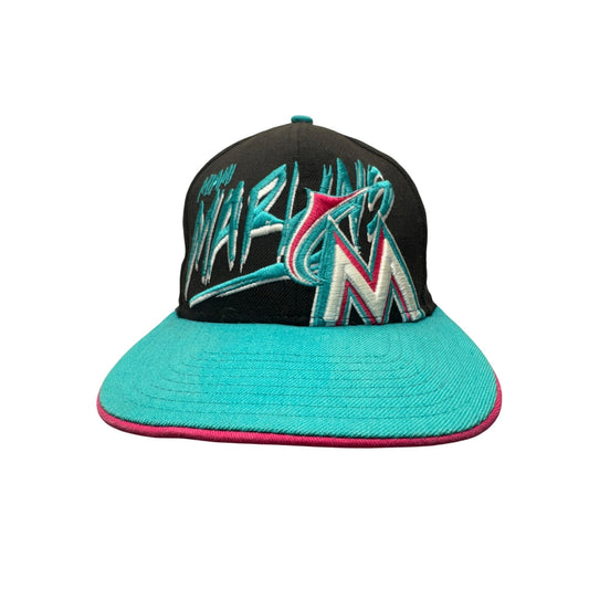Miami Marlins New Era 9Fifty Snapback Hat OSFM Black & Teal #7895