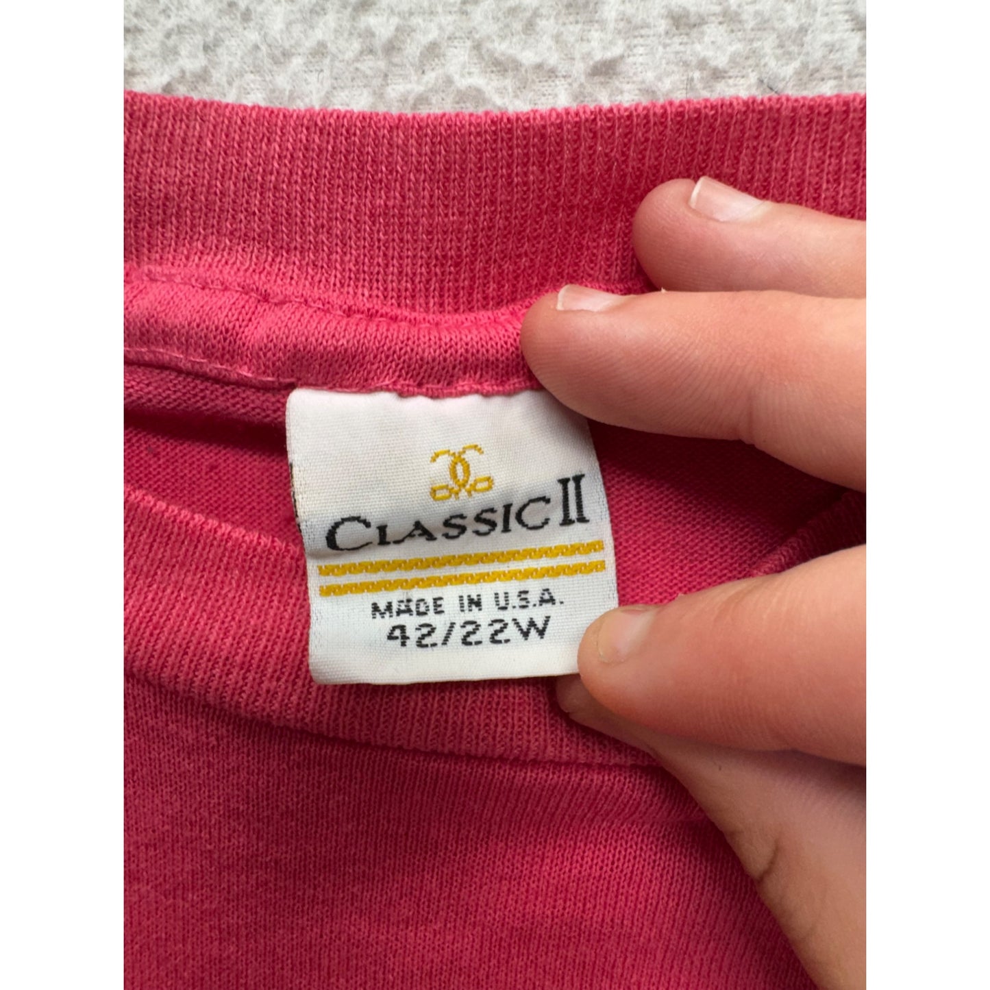 Classic II Red Pocket T-Shirt 42/22W USA Made Cotton Blend #20B