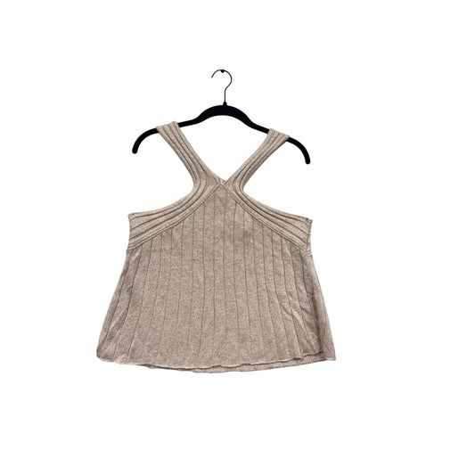 Moth Beige Knit Sleeveless Top M #812A
