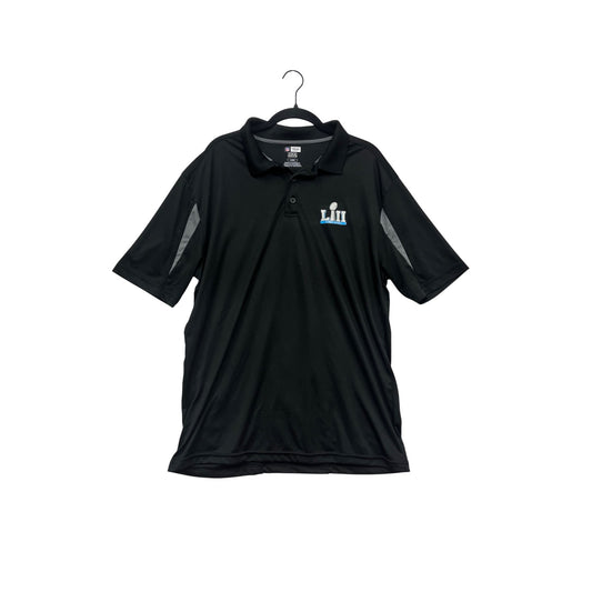 NFL Team Apparel Super Bowl LII Polo Shirt Black/Gray L #373A
