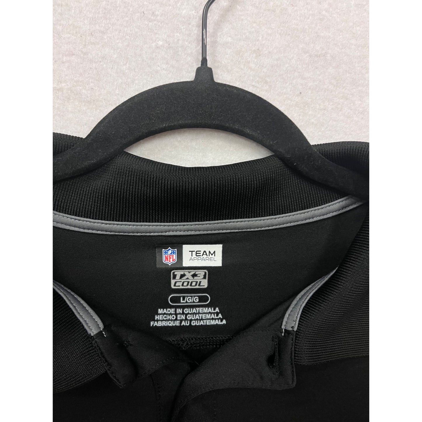 NFL Team Apparel Super Bowl LII Polo Shirt Black/Gray L #373A