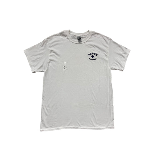 Aspen Snowmass Gildan Heavy Cotton White T-Shirt L #393A