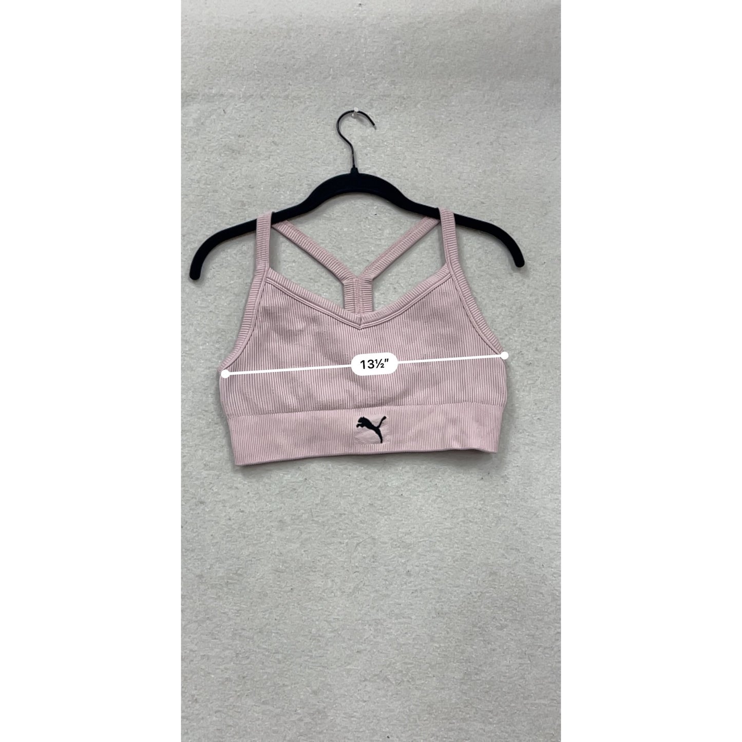 Puma Ribbed Pink Sports Bra US S #331A