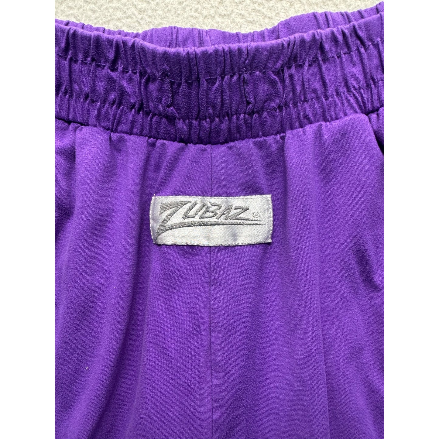 Purple Zubaz NFL Vikings Team Athletic Shorts With Zebra Side Panels #9551